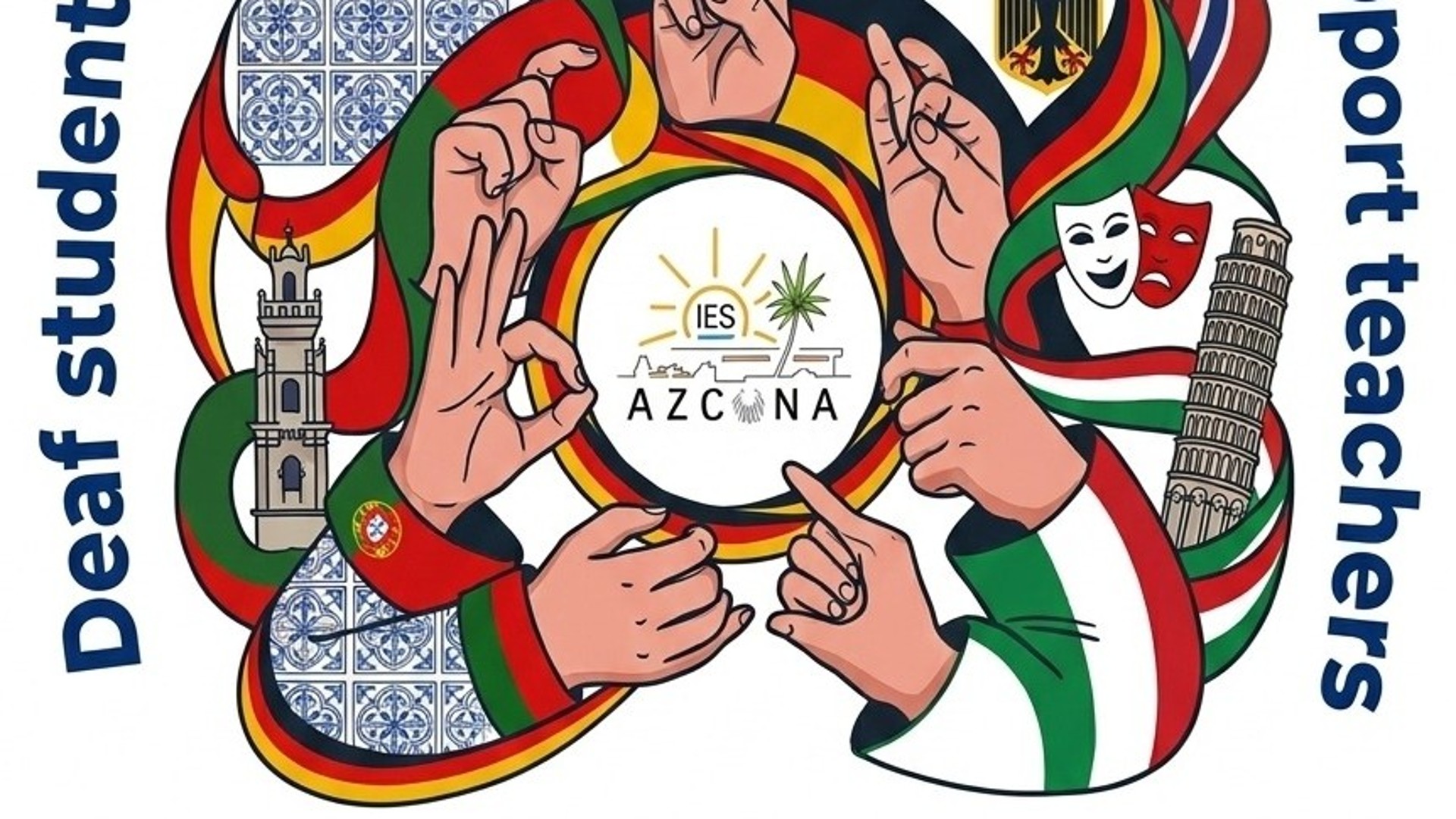 Das Logo des Erasmus+ Treffens in Almeria.