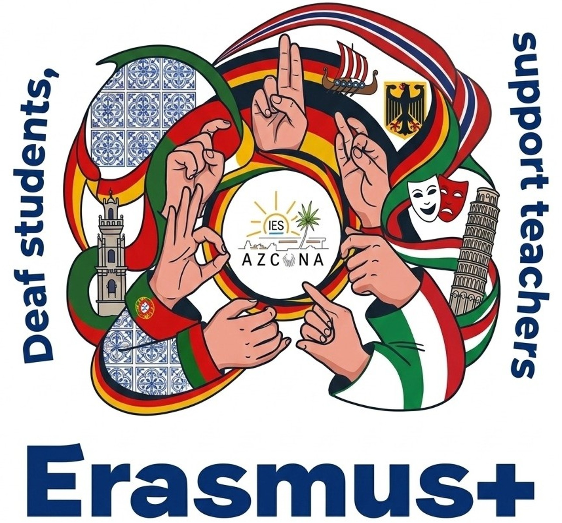 Das Logo des Erasmus+ Treffens in Almeria.